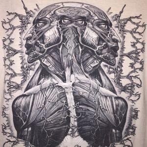 Vintage 2001 Tool Lateralus White Concert T-Shirt Y2K Alex Gray Design Size L